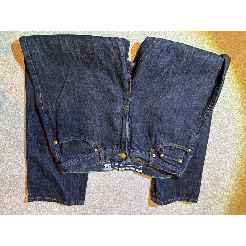LRG Lifted Research Group True Straight Jeans Mens 34 Indigo Blue Denim Pants‎